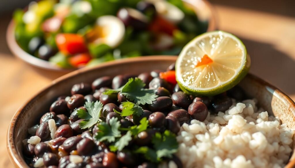 black bean and rice meal